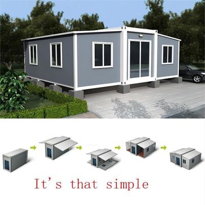 Casas de contêineres de aço luxo 40ft pré-fabricadas Casas dobráveis Design moderno
